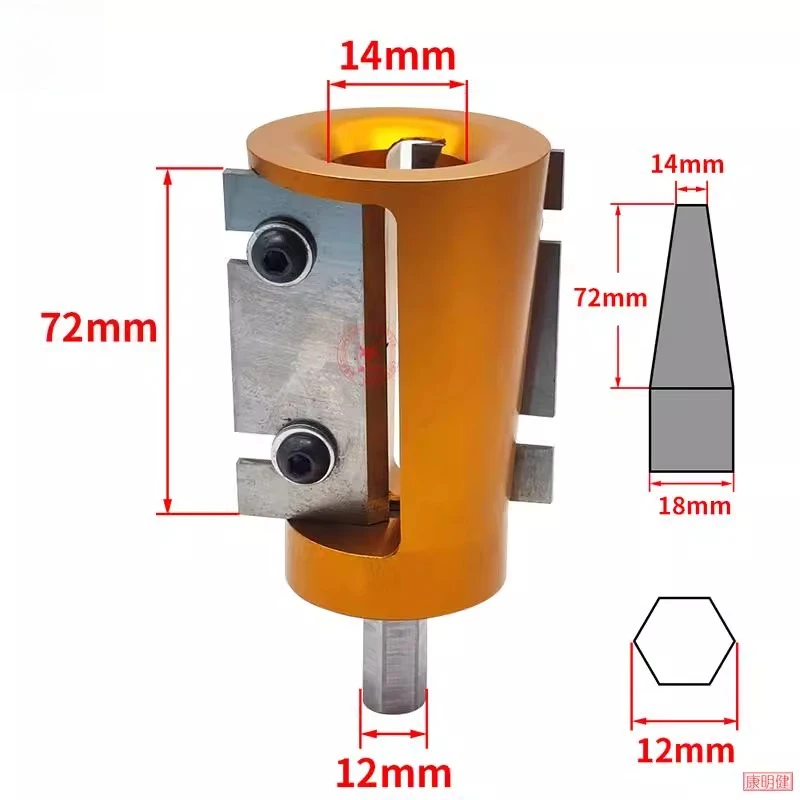 قاطع لسان بمقبس خشبي مدبب، خشب مربع، زاوية عكسية، إسفين خشبي، رأس مستدير، دبوس خشبي مدبب لسان ج #3