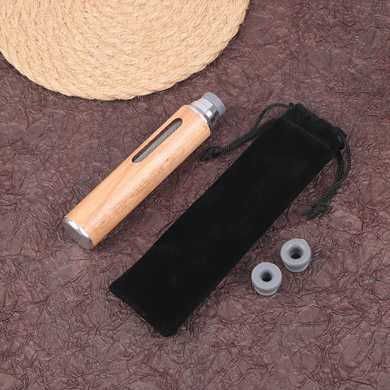 Portable Car Ashtray Mini Anti Soot-flying Cigarette Cover Anti-ash Luxury Wood Holder
