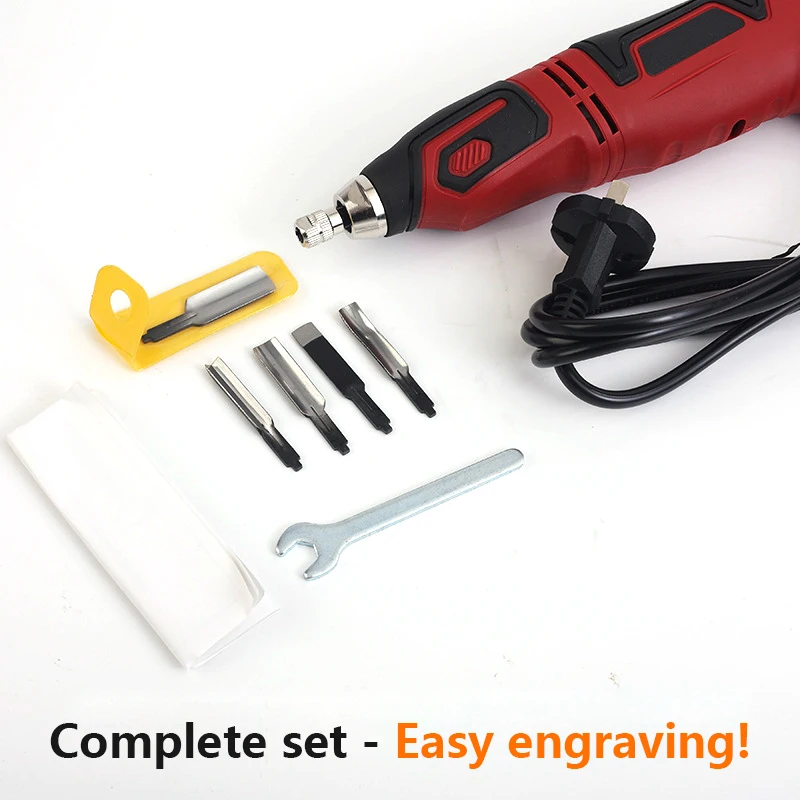 60W Electric Chisel Carpentry Root Carving Knife Tool Woodworking Engraving Machine Set Electric Carving Knife Chisel With Box