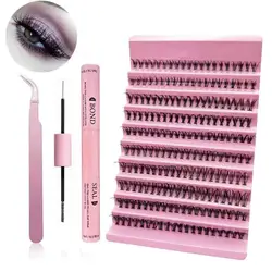 DIY Lashes Extension kit Eyelashes 200 PCS Clusters Lash Bond and Seal Makeup tools for gluing Lashes Gluing Glue Accessories