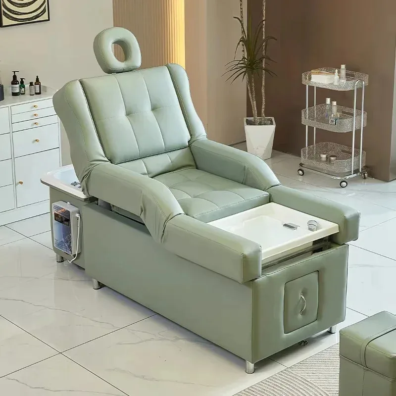 

Электрическая парикмахерская кровать с шампунем, кровать 2025 г., спа-спинка, педикюрное кресло - удобная мебель для салона для профессионалов