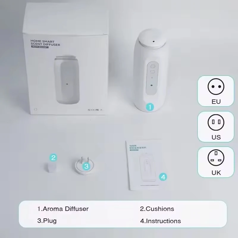 NAMSTE Waterless Essential Oil Diffuser Wall Plug Aroma Oil Diffuser Cool Mist Electric Scent Machine Smart Bluetooth For Home