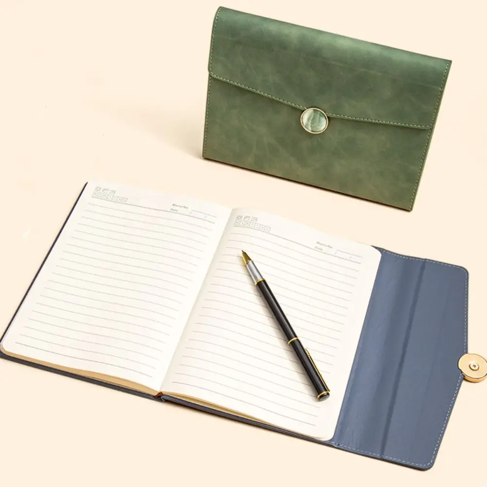 Office Supply 100 Pages Business Notebook Paper Simple Magnetic Buckle Notebook Durable Soft Loose-leaf Notebook Office