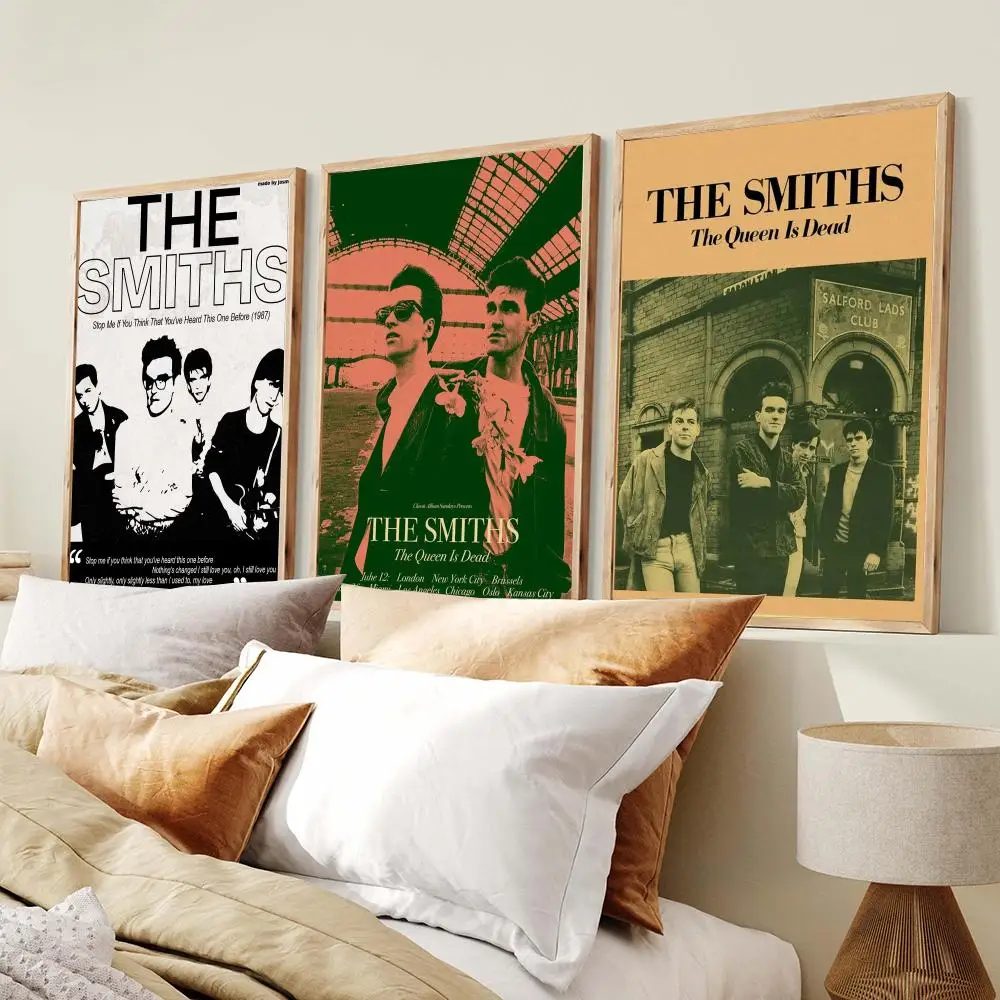 Band T-The Smiths The Queen Is Dead Poster Modern Minimalist Wall Art Prints Poster Home Decor Interior Bedroom Living Room