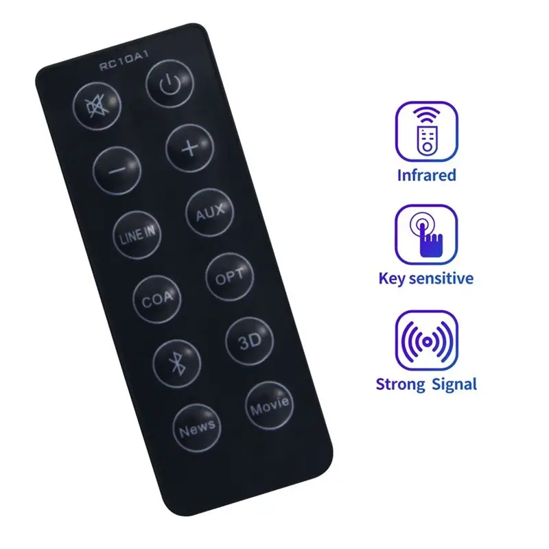 ABUO RC10A1 Remote Control Replacement for Edifier B3 Sound Speaker System, Spare Parts Accessories, Black