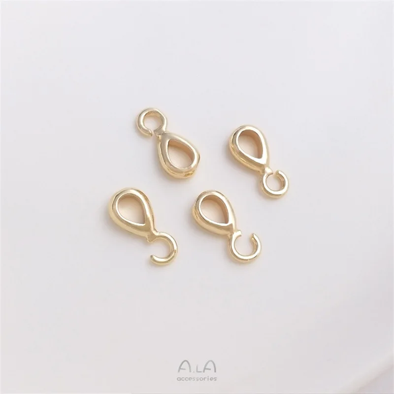 

14K Gold-plated Melon Seed Buckle Pendant Necklace Pendant Connecting Buckle Accessories Handmade DIY Jewelry Handmade Material