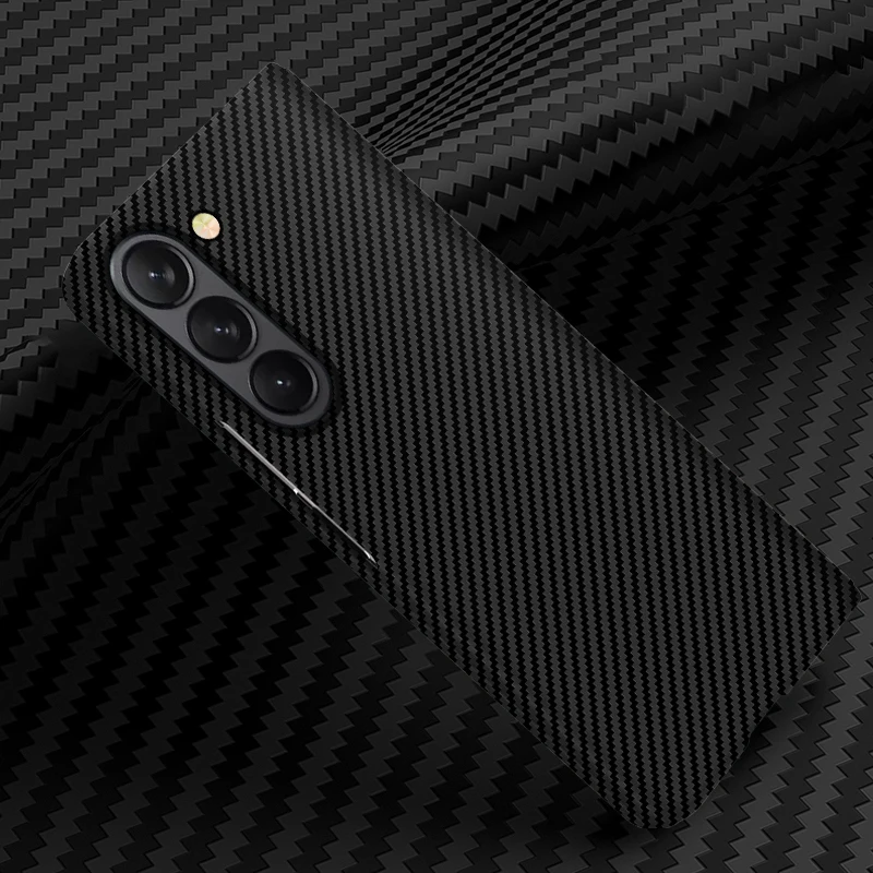 For Samsung Galaxy Z Fold 5 5G Case Luxury Carbon Fiber Texture Ultra Thin Skin-friendly Matte Folding Shockproof Hard Back Case