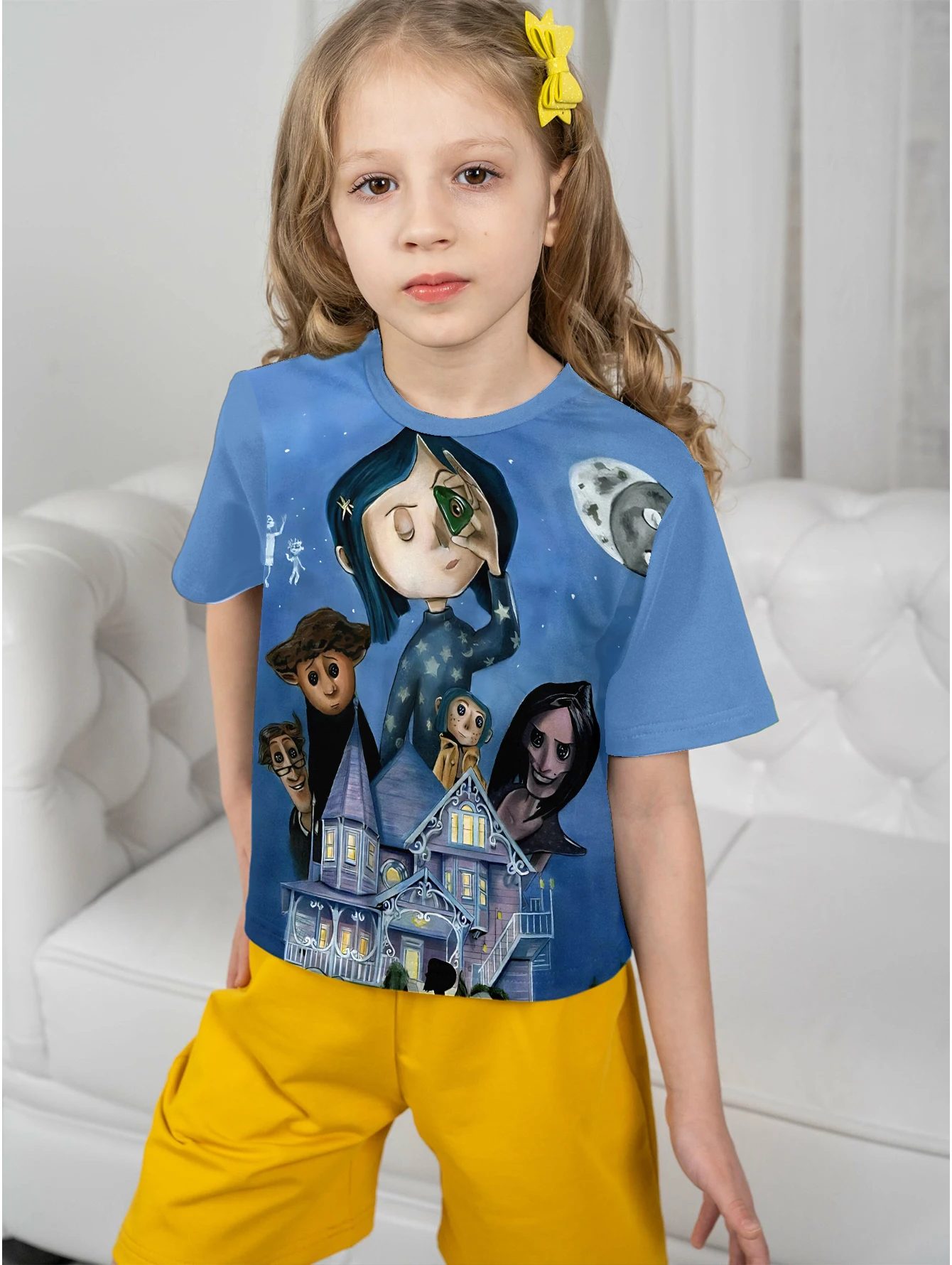 3D Print Baby Anime Horror Film C-Coralines Clothing 5 to 14 Years Male Outdoor Clothes for Children Boy Girl Child T-Shirt Top