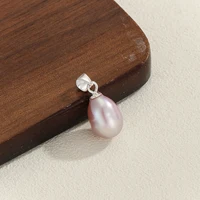 1 Pack 925 Sterling Silver Buckle Natural Freshwater Pearl Single Pendant Vintage Classic Necklace Accessory 4