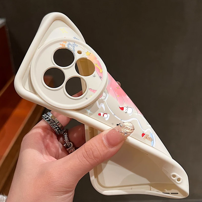 حافظة هاتف ناعمة من البولي يوريثان الحراري لهاتف OnePlus 15 13 13T 12 13R 12R 11R 5G غطاء خلفي مطبوع عليه شجرة عيد الميلاد الوردية لهاتف OnePlus Nord 5 Ace 5 3 2 #3