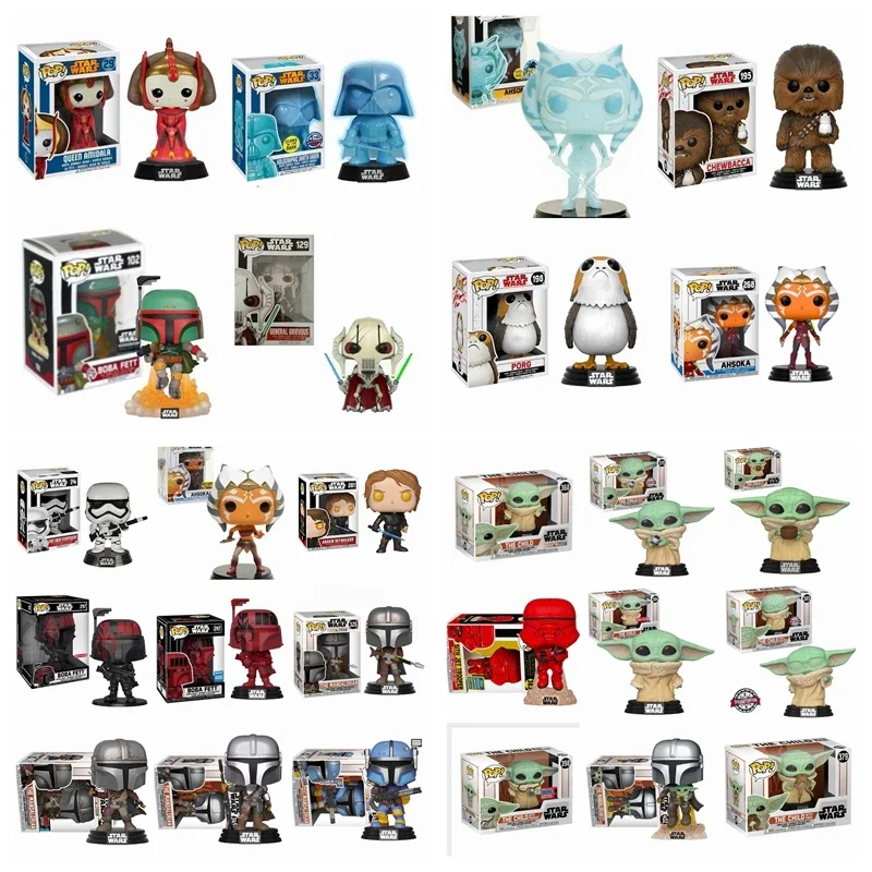FUNKO Pop Nuevo 36 Estilos Star Wars Son Yoda 368 #   Mandalorian Boba Fett 102 #   Asoka 268 #   29 #   Reina Amidala 29 #   Muñeca de Juguete