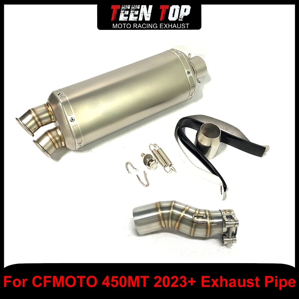 

Universal Exhaust Connection Pipe Muffler For CF MOTO 450MT 2023+ Stainless Slip-on Exhaust 51mm Middle Link Pipe with DB Killer