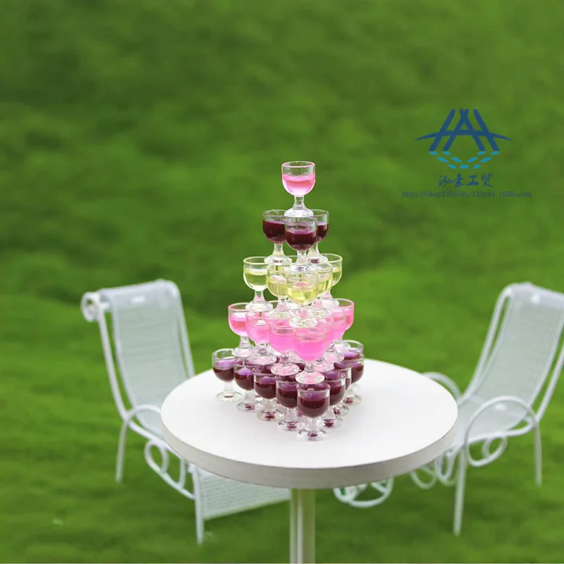 

1:12 Colourful Mini Wine Glass Ornaments Accessories Miniature Food Toys Model Scene Photography Props Doll House Decoration