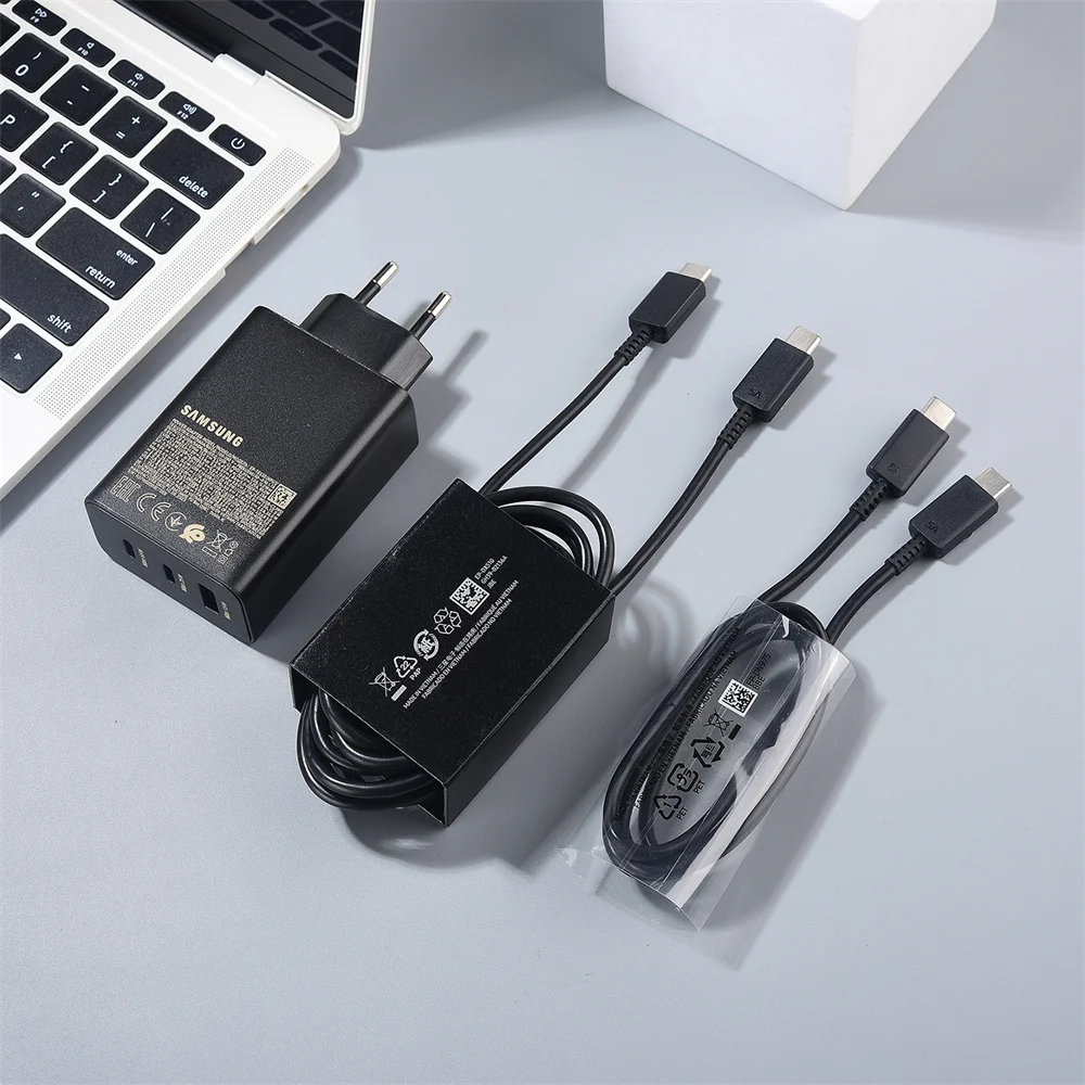 

Настенное зарядное устройство европейского стандарта, 15 Вт, 25 Вт, 65 Вт, адаптер для Samsung Galaxy Z Fold Flip 7 6 5 3 S25 S24 FE S23 Ultra Plus 1/1,8 м, кабель USB C PD
