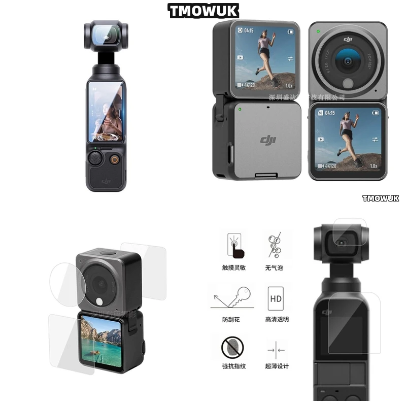 

For DJI Pocket 1 2 Osmo Pocket 3 Action 2 4 Pro High - Clarity Tempered Glass Protector