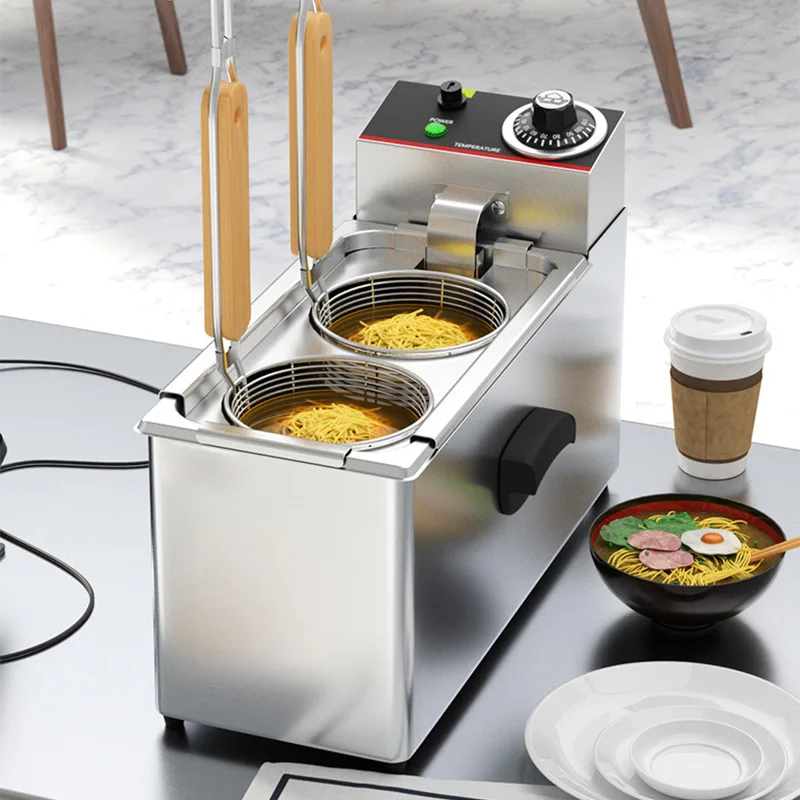 TEN-4L fogão elétrico de macarrão fervente comercial de aço inoxidável máquina de cozinhar macarrão de ponta dupla fogão de sopa em pó picante quente