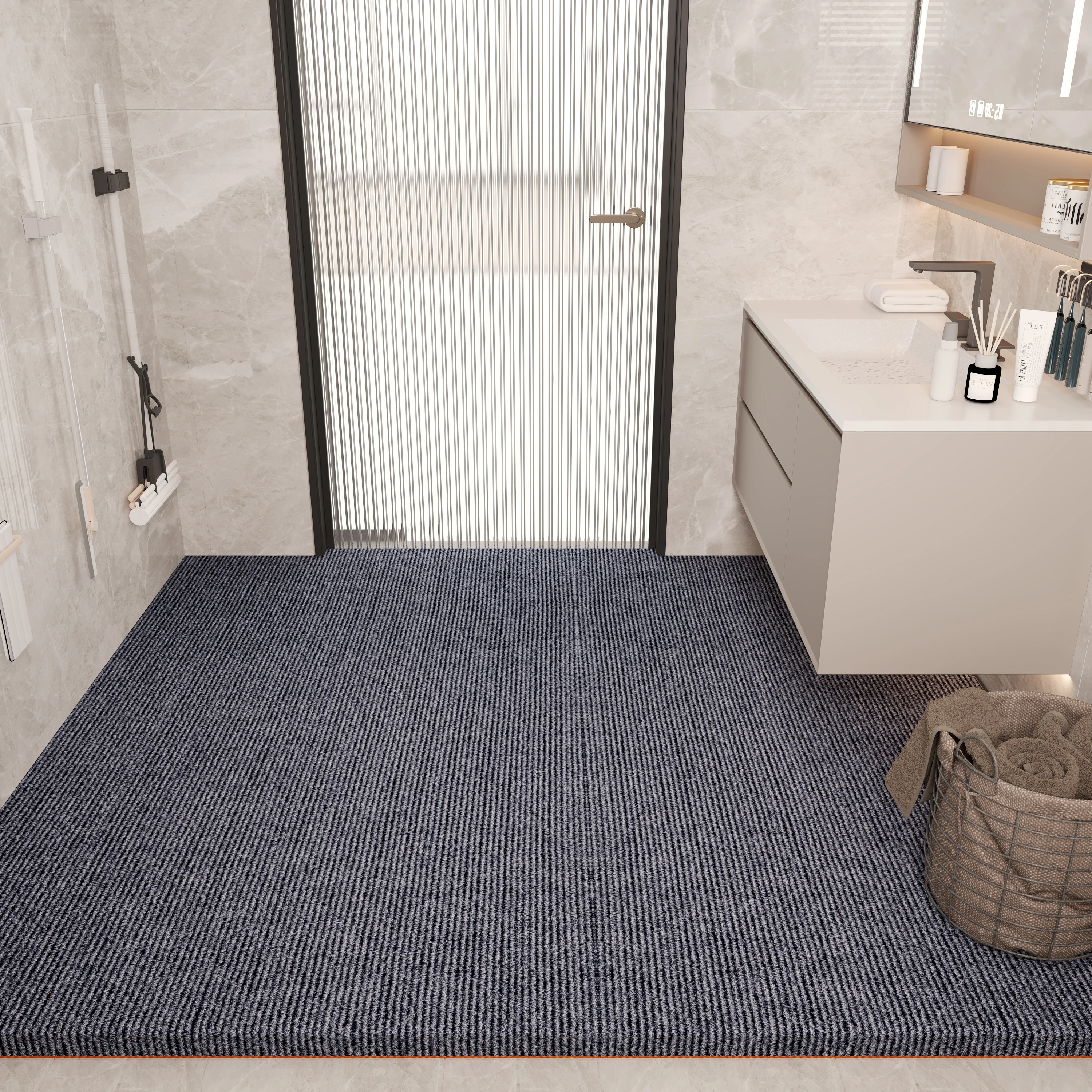 

Water Absorbent Qui Dry Dirt Resistant Batoom Mat Toilet Entrance Floor Rug Non Slip Easy Clean Home Carpet Foot Pad