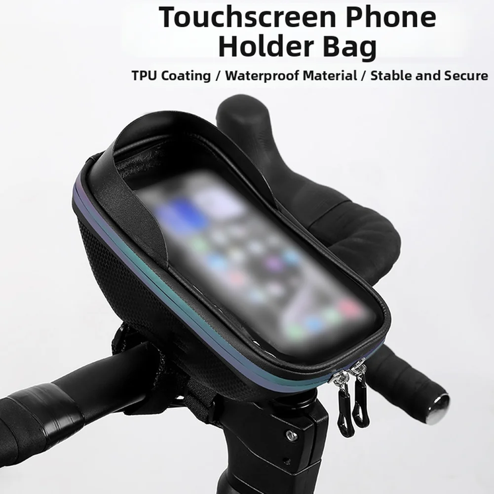 1pc Mountain Bicycle Bag Hard Shell EVA Front Bar Bag For Road Bikes For Mobile Phone Hardshell Handlebar Bag Cycling Equipment