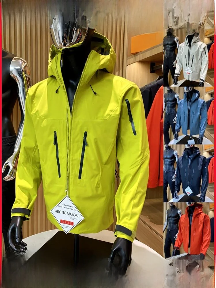 Alfa Climbing Series Manteau de neige haut de gamme pour homme avec colle complète imperméable Printemps Automne Ski Jaet Hard ell Youth Faion Stand...