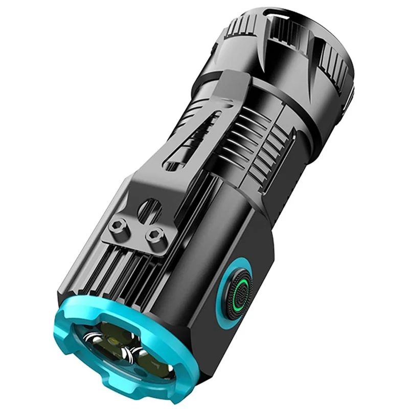 

ABVA-Multifunction Rechargeable LED Flashlight 1000 Lumens 3 Lamp Beads Emergency Strobe Light Outdoor Camping Torch