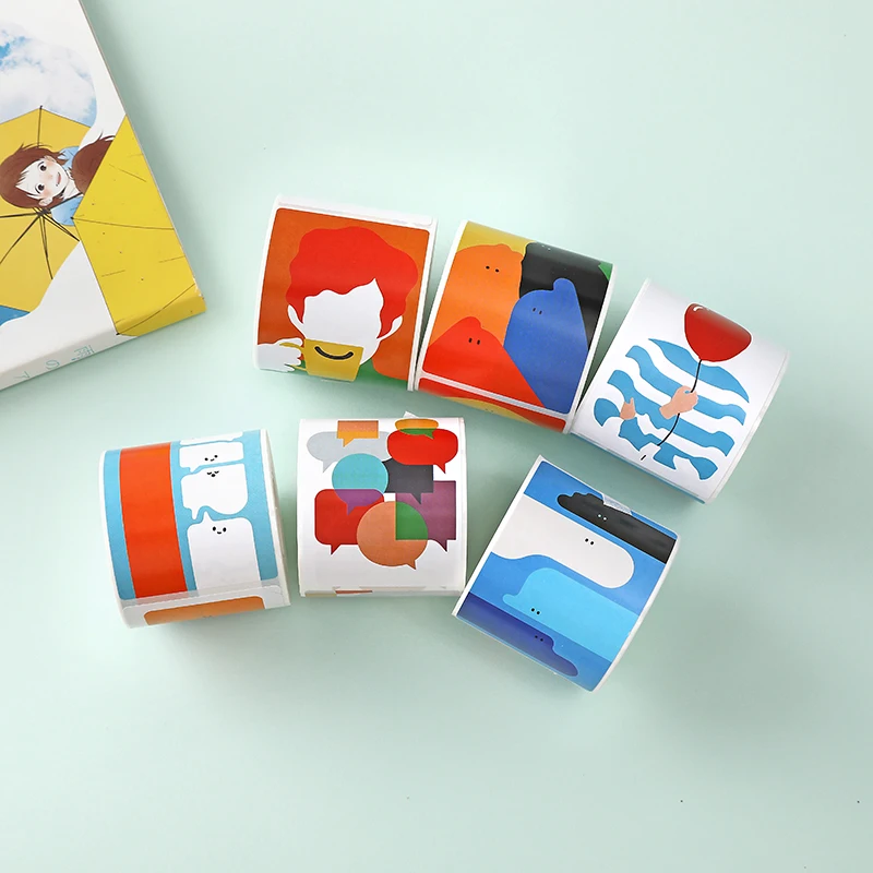 200 Pieces/Roll Dialog Style Stickers, Can Be Used to Write Labels, Packaging Labels, Items Sealing Paste