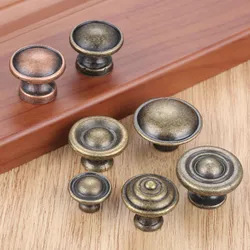 Antique Bronze Furniture Cupboard Cabinet Door Knobs and Handles Vintage Jewelry Box Wardrobe Dresser Drawer Knob Pulls & Screw