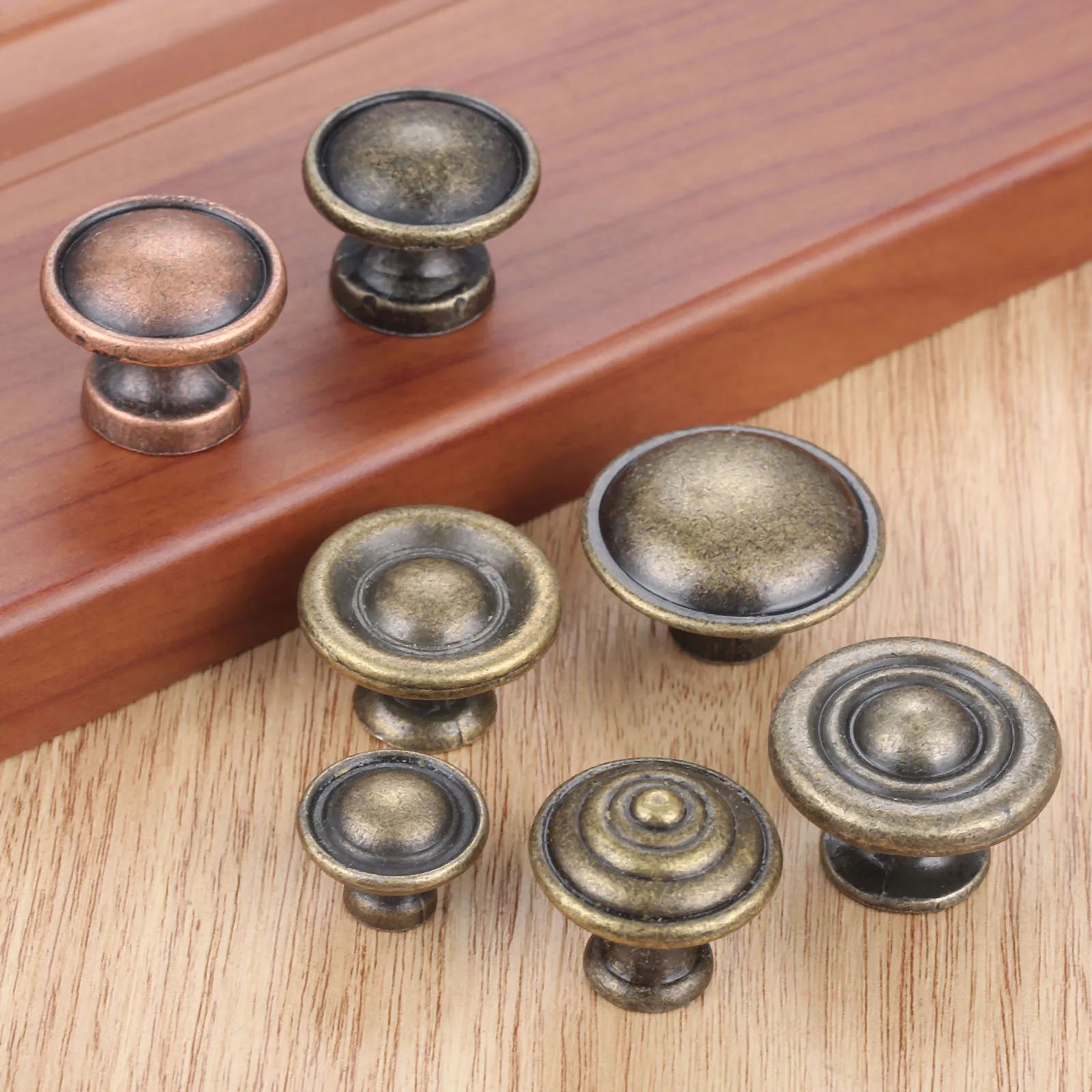 Antique Bronze Furniture Cupboard Cabinet Door Knobs and Handles Vintage Jewelry Box Wardrobe Dresser Drawer Knob Pulls & Screw