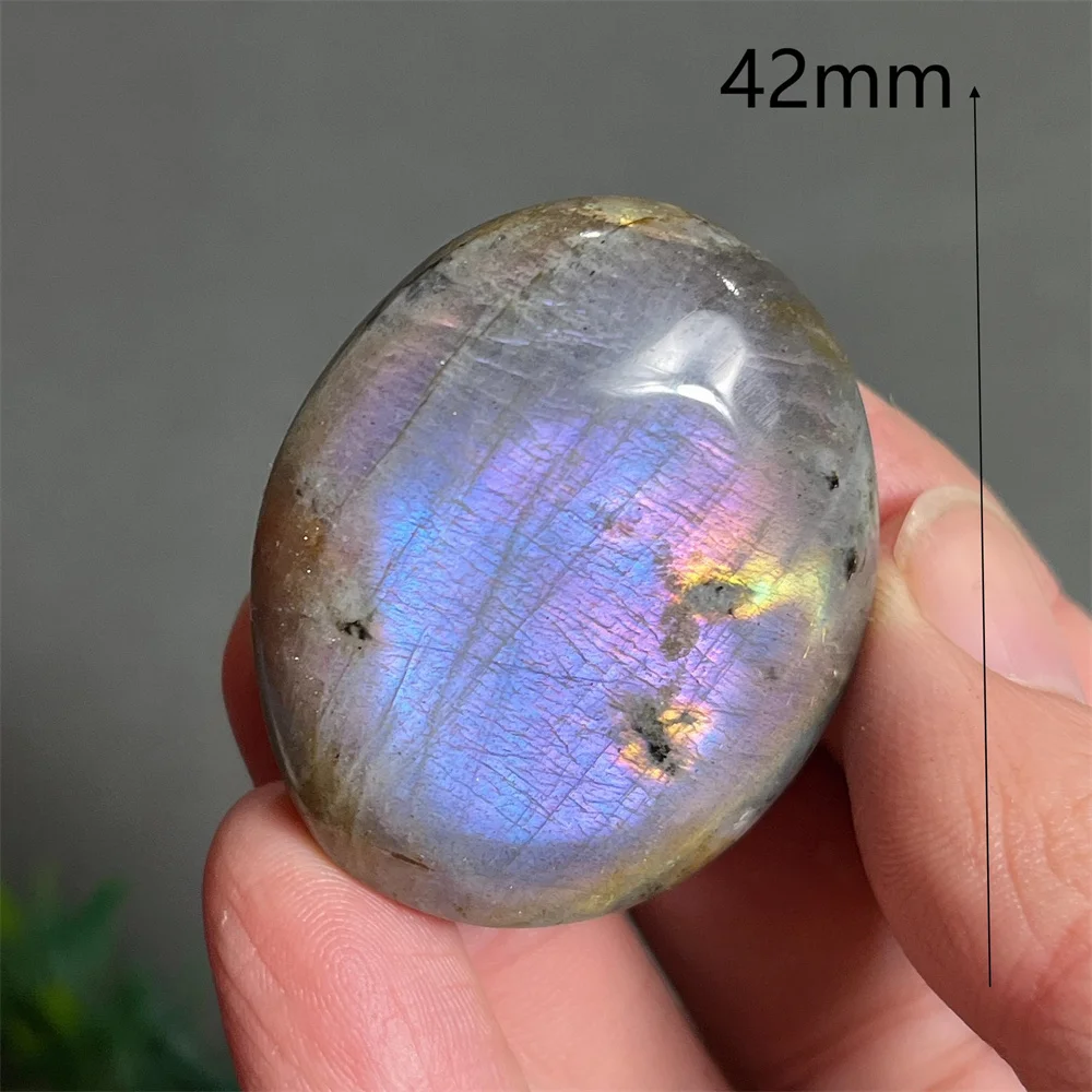 Labradorite Natural Stones Quartz Crystal Palm Blue Light Feldspar Golden Moonstone Mineral Samples Specimen Home Decoration