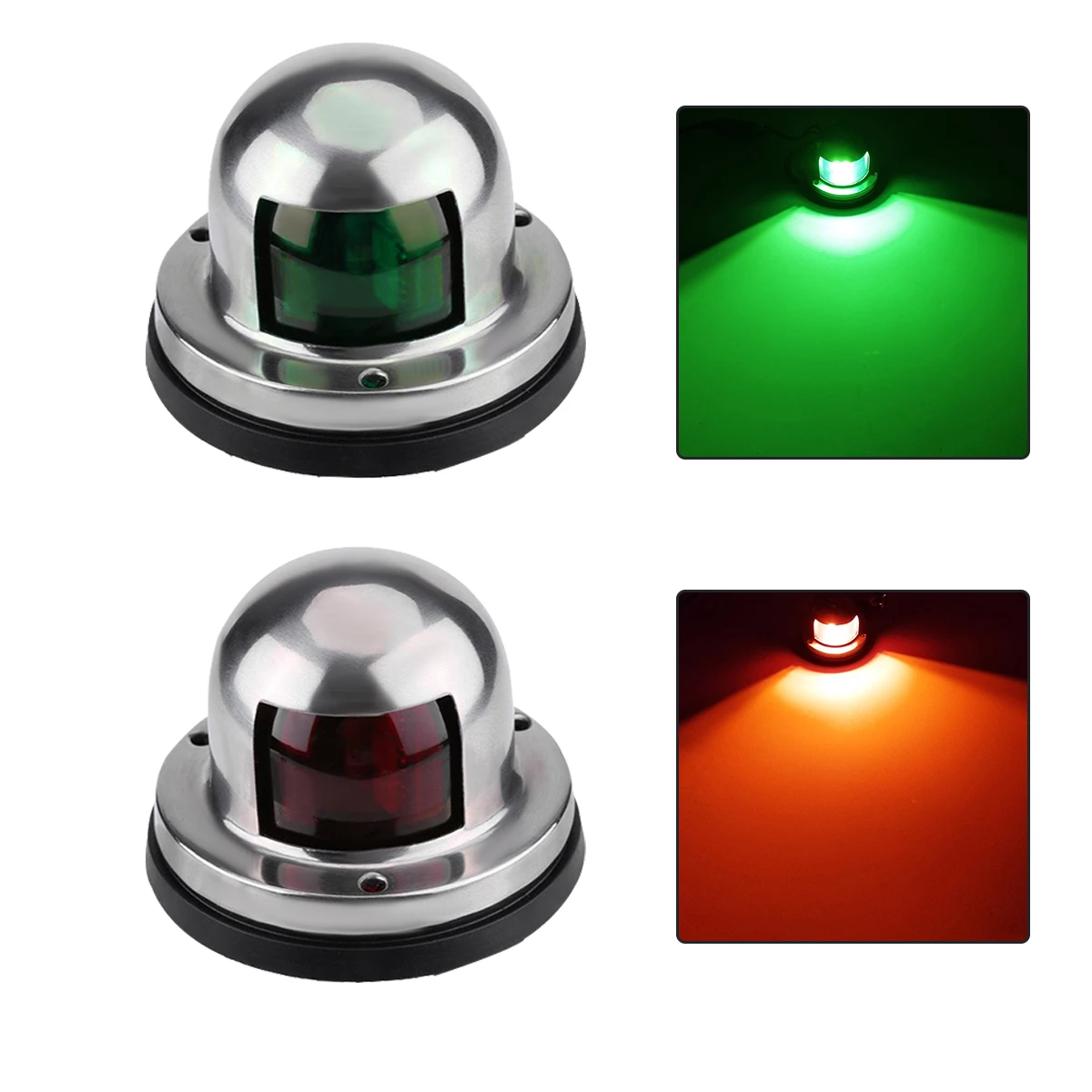 

1 x Set Running Lights For Boat 12V LED Navigation Lighting Boat Position Lights Yacht Marine Lights Waterproof Chrome Red Green