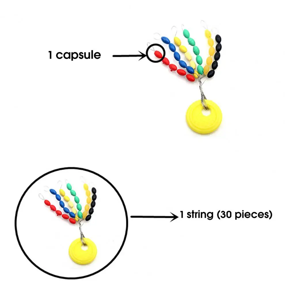 Rubber Space Beans Colorful Stable Oval Design Stopper Float Space Beans Float Stops Stopper Connector Line Buoys For Fishing
