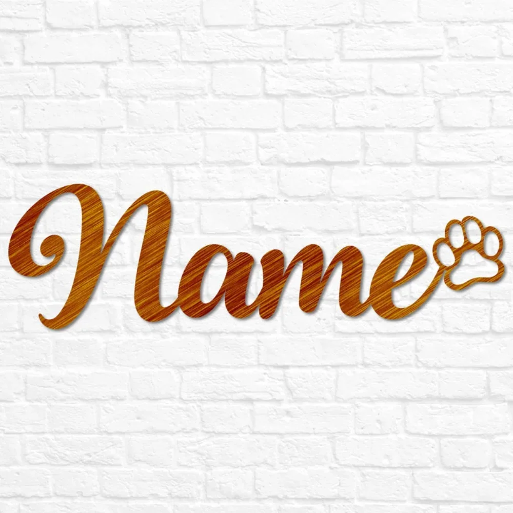 

Personalized Metal Pet Name Paw Custom Dog Decor Sign Gift For Dog Parents Pet Loss Memorial Unique Present For You