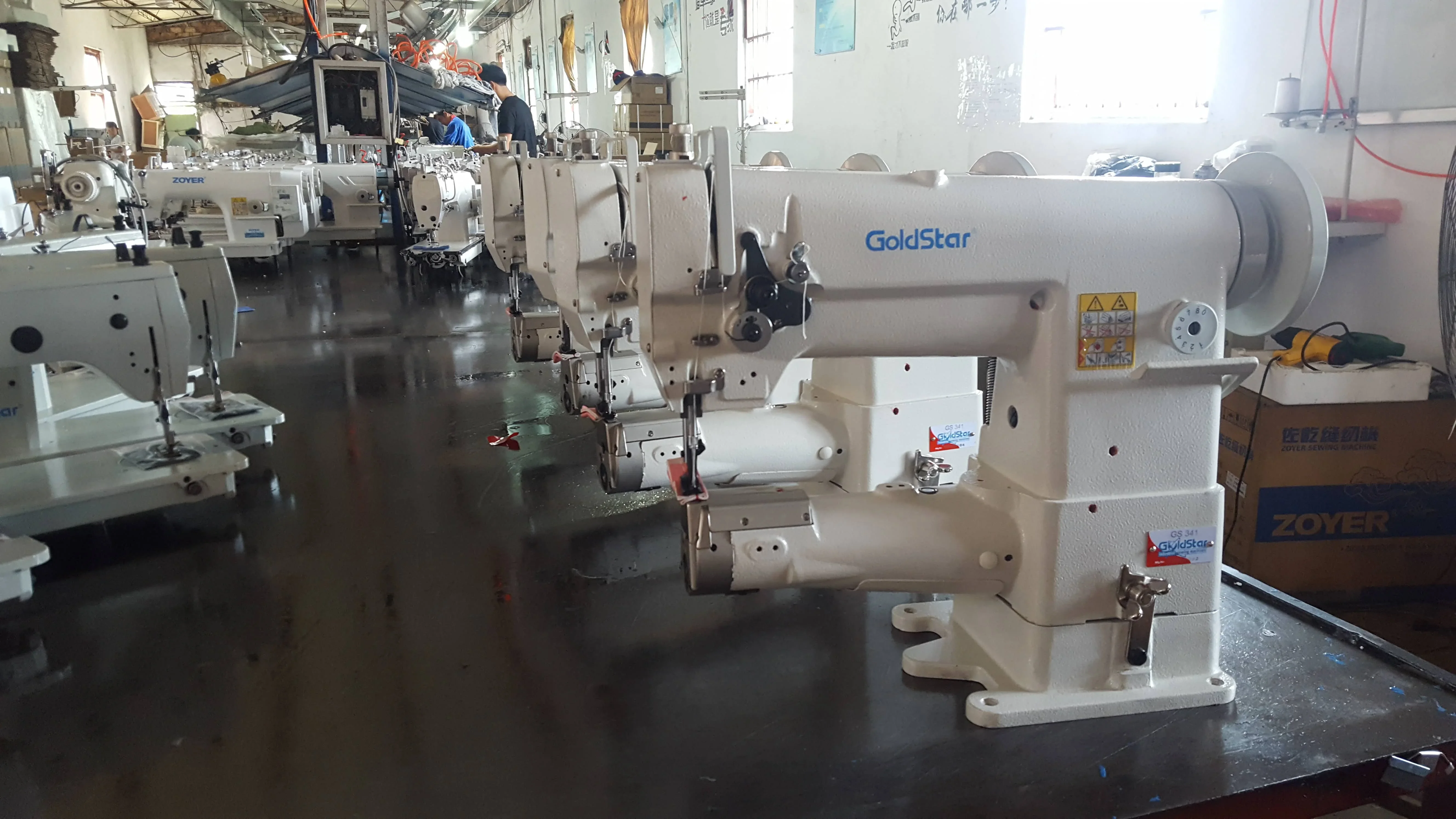 ZY341Cylinder Bed Horizontal Feed Binding Heavy Duty Walking Foot Lockstitch Industrial Sewing Machine