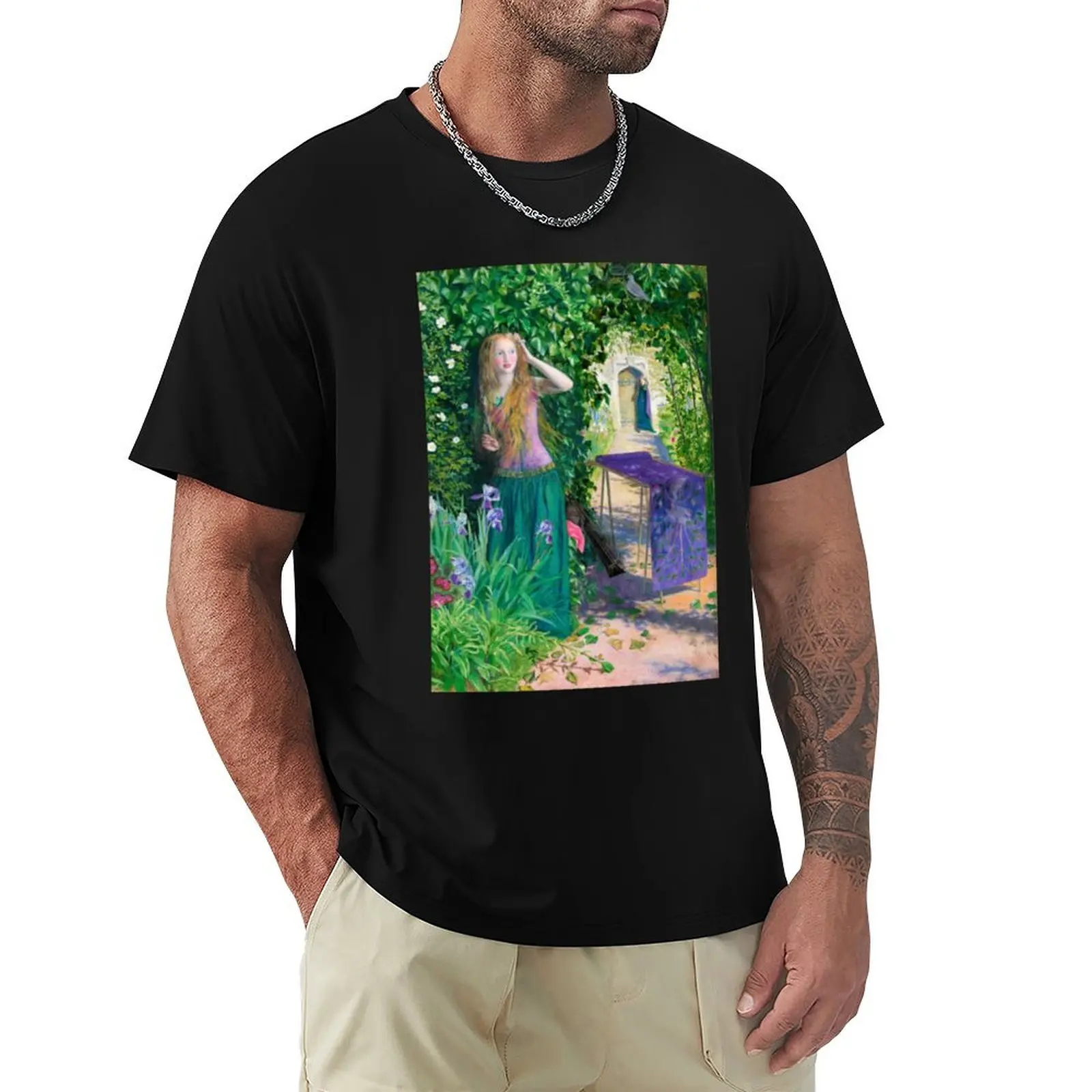 Similar to pre-Raphaelite, Arthur Hughes, Rosamund T-Shirt Utility Work Short Sleeve Top