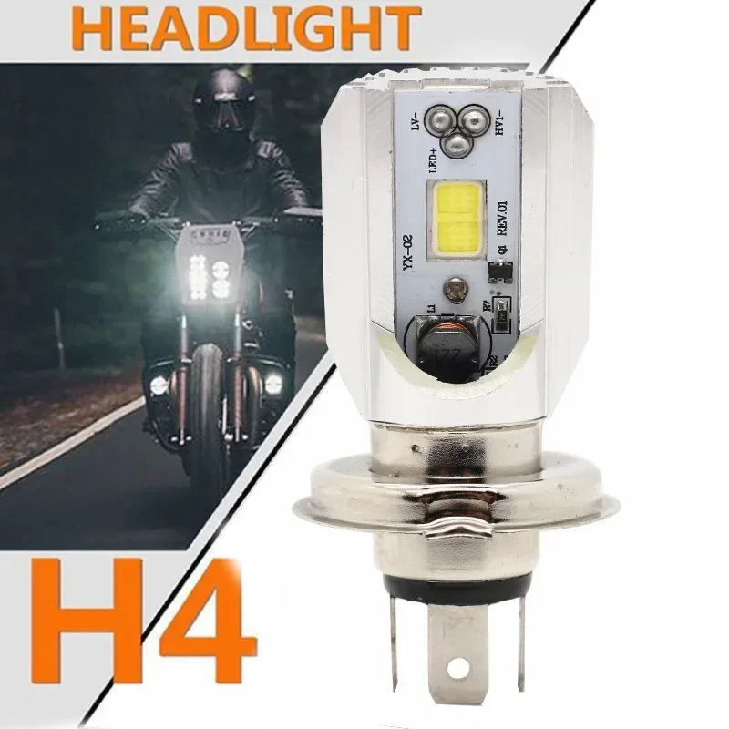 

2 PCS Automobile Lamp, Motorcycle Lamp, LED Headlamp, H4 COB Headlamp, BA20D Double Claw High and Low Beam Headlamp