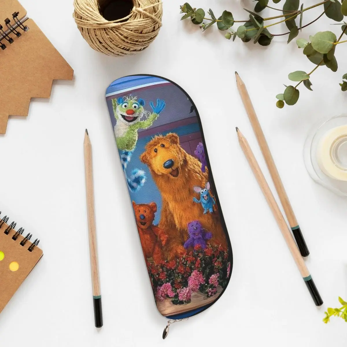 Пенал Bear In The Big Blue House, пенал для хранения канцелярских принадлежностей, большая вместительная коробка для ручек, сумка-карандаш для студентов