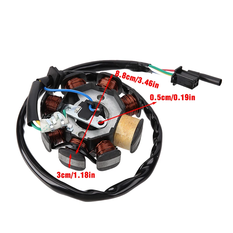 8-coil Magneto Alternator Stator for GY6 125cc 150cc 152QMI 157QMJ Chinese Scooter Moped ATV Go Kart Quad Engine