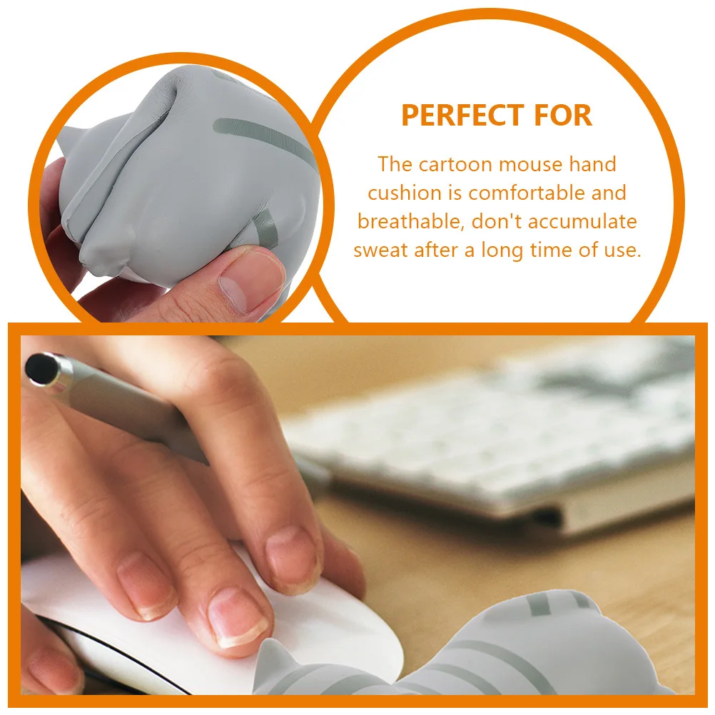 2 pezzi di tappetino per mouse animale cartone animato poggiapolsi supporto leggero e traspirante per giochi per computer tappetino per mouse moderno accessorio per ufficio