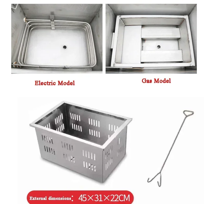 Gas Vertical Pressure Fryer 35L Large Capacity Pressure Commercial Stainless Steel Electric Heating  Fried Chicken Equipment