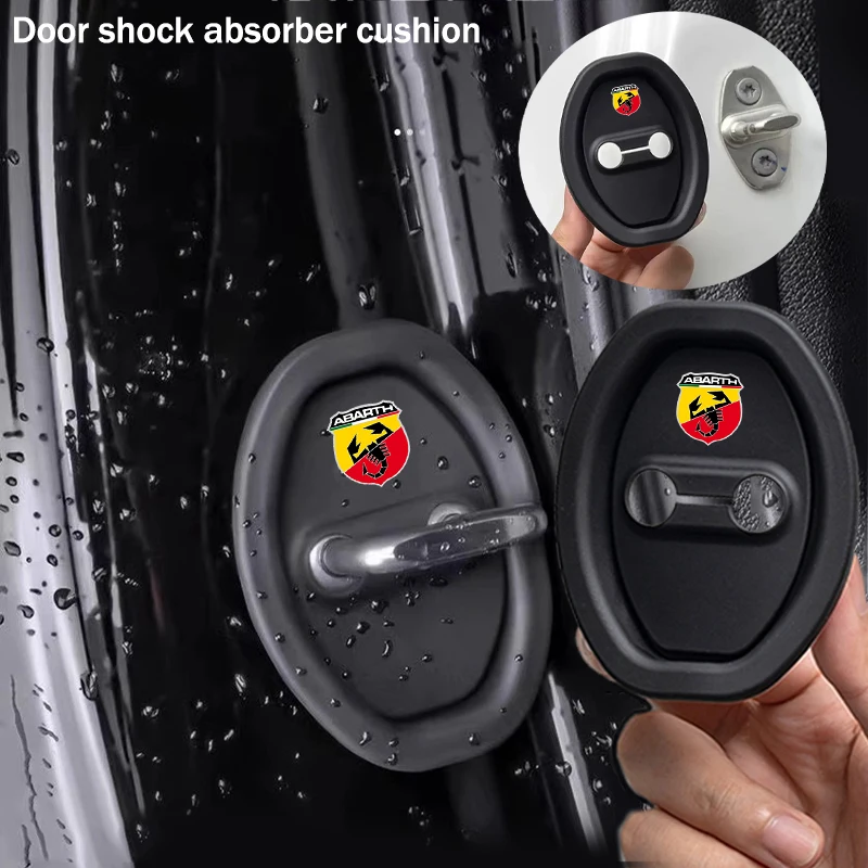 

4 pcs Extendable Silicone Car Door Lock Covers Waterproof Rust-proof Protection For Fiat Abarth 595 Abarth 500 Abarth 124 Spider