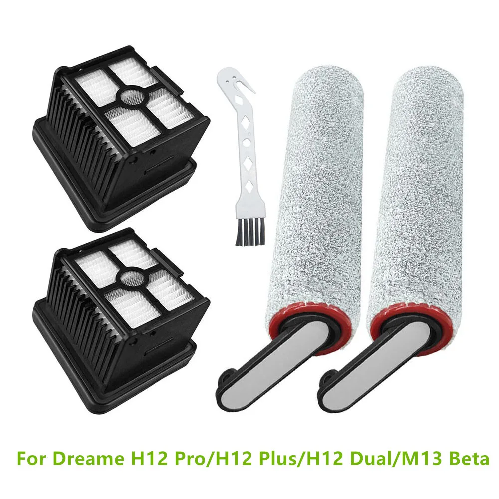 Main Roller Brushes HEPA Filters For Dreame H12 Pro/H12 Plus/H12 Dual/M13 Beta Vacuum Cleaner Parts