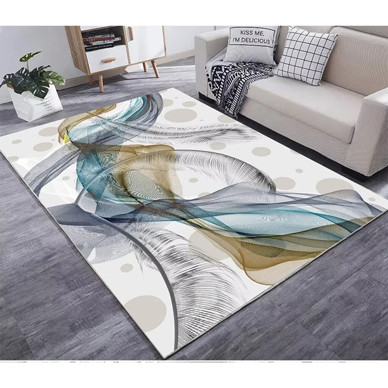 

Nordic Abstract Area Rug: Modern Large for Living Room Bedroom Floor Decor