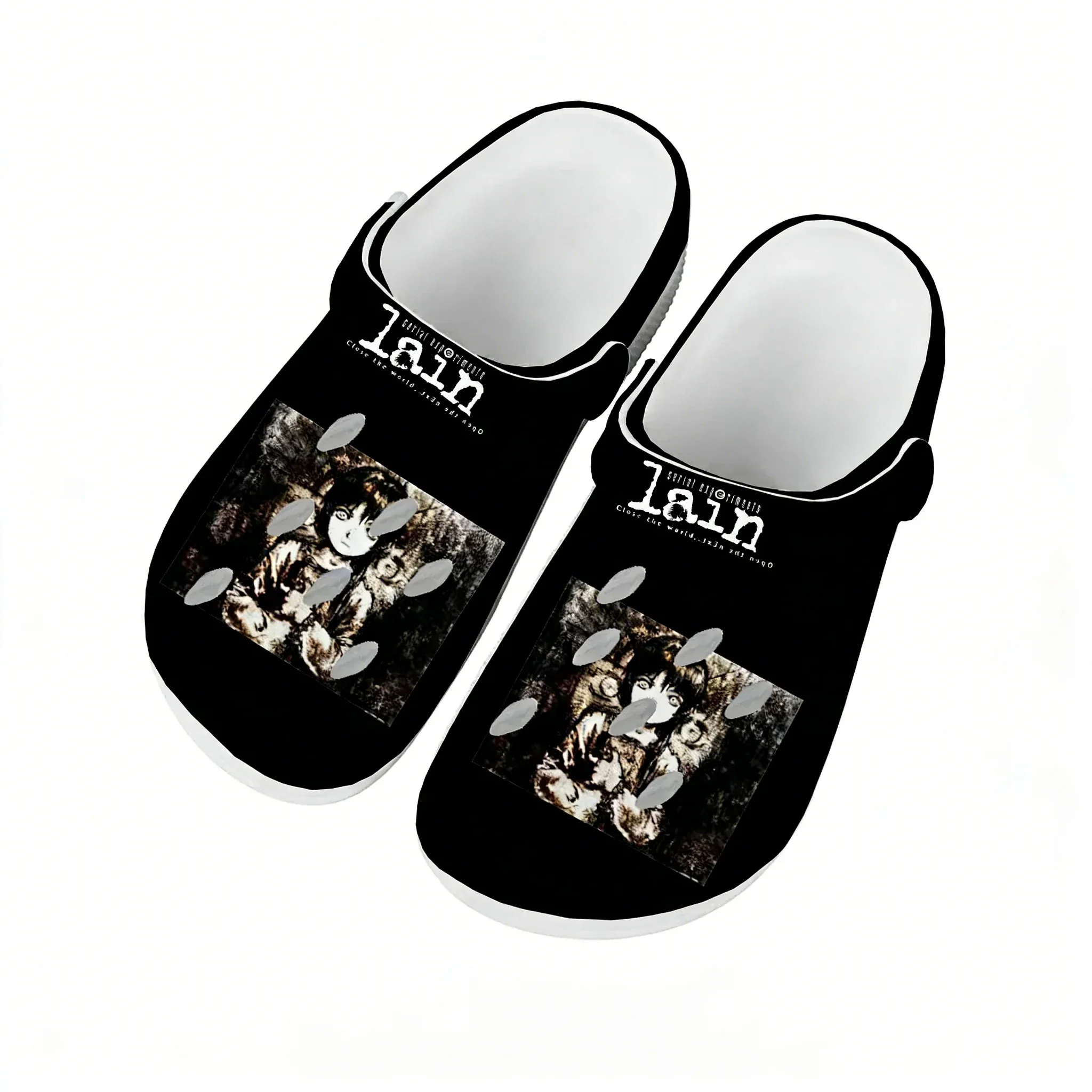 

Serial Experiments Lain Water Shoes Mens Womens High Quality Home Garden Clogs Customizd Sandals Beach Breathable Hole Slippers