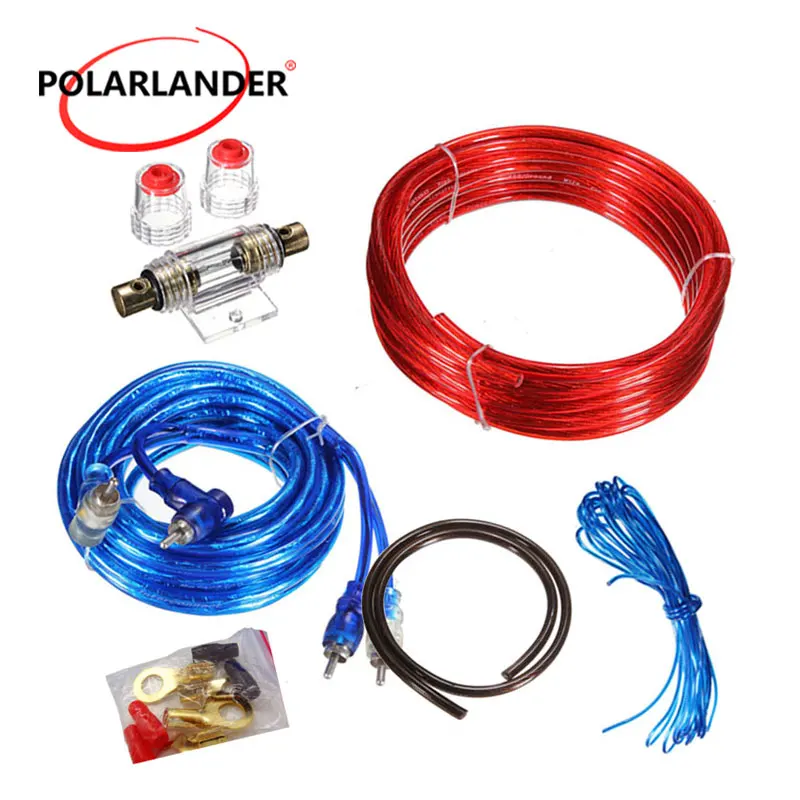 Car Audio Universal Holder Wiring Amplifier Installation 1500W 60 AMP Fuse 8GA Power Speaker Clad Aluminum Subwoofer Cable Wire