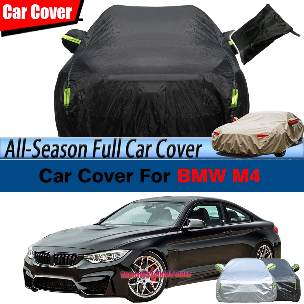 

All Season Car Cover Windproof Waterproof Anti UV Sun Snow Rain Shield For BMW M4 2014-2022