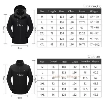 Heated Jacket Men Women 15 Areas USB Self Heated Clothing Long Sleeve Hoodie Heating Jacket Winter Washed Sports Accessories 2