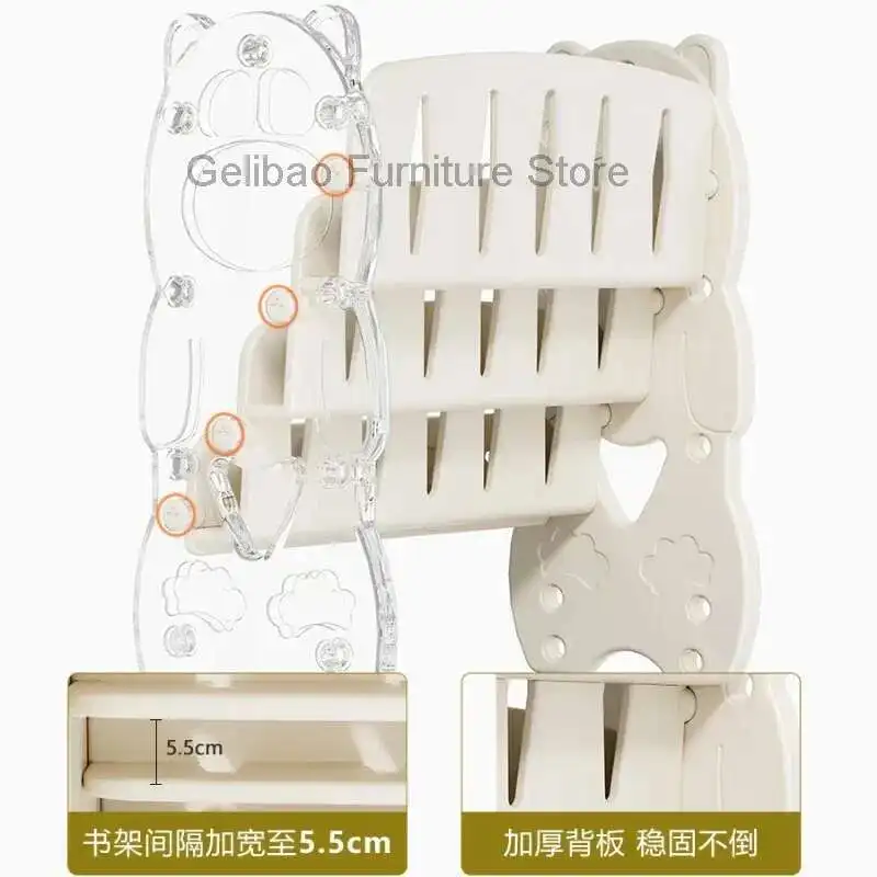 Large Desk Side Bookshelf Organizer Mobile Document Storage Rack Bookshelf Desk Storage Libreria Infantil Home Child Library