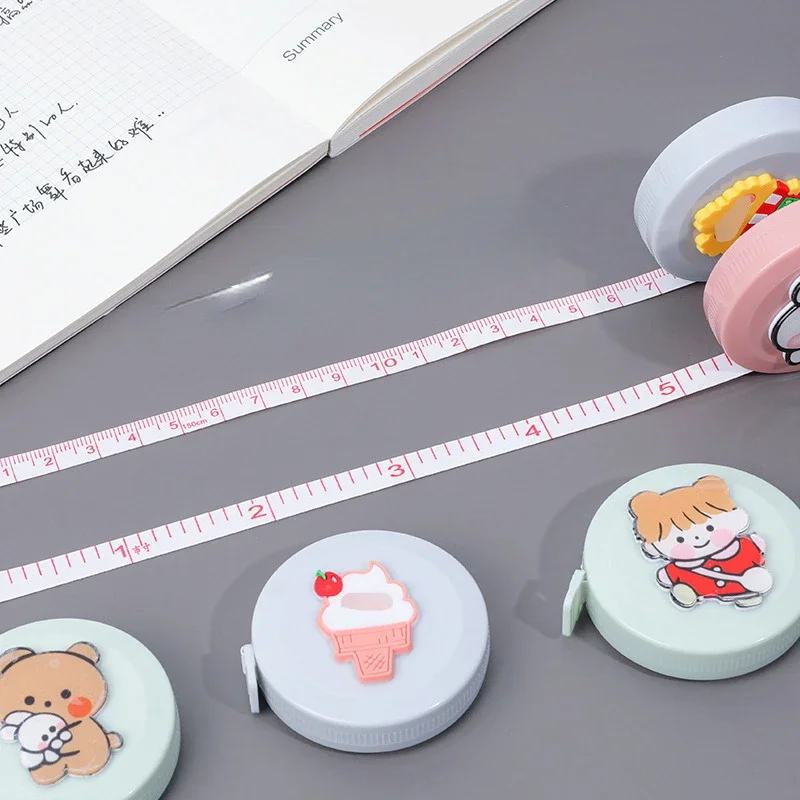1.5M Retractable Ruler Tape Measure, 60 Inch, Random Color, Sewing Cloth Dieting Tailor