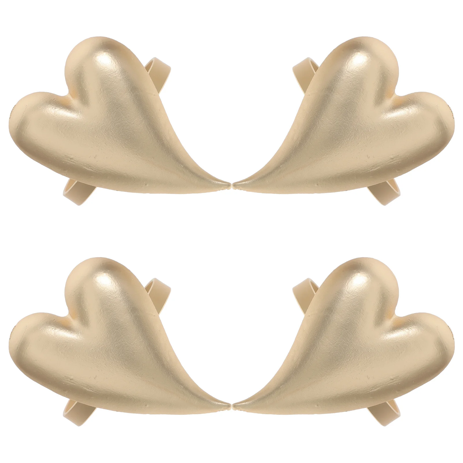 

4Pcs Heart Shape Napkin Rings Gold Metal Napkin Buckles for Dining Table Valentines Day Wedding Banquet Birthday Party Decor