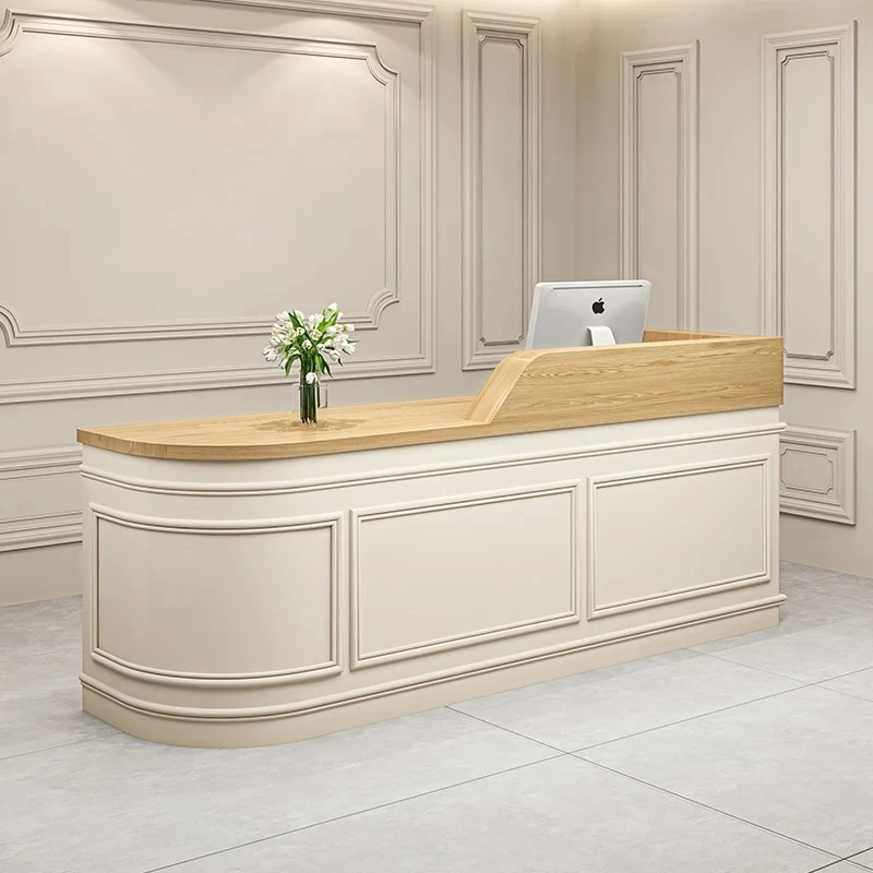 

Reception Desk Modern Clothing Store Checkout Page Beauty Salon Display Cabinet Corner Simple Milk Tea Shop Bar Table Front Desk