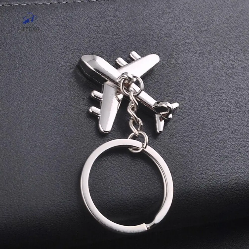 1Pc 3D Air Plane Key Keychain Keyfob Keyring Civil Aviation Toy Air Plane Alloy Aircrafe Keyring Men Car Bag KeyRing Travel Gift